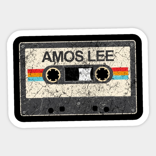Amos Lee kurniamarga vintage cassette tape Sticker by kurniamarga.artisticcolorful